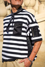 画像をギャラリービューアに読み込む, Nylon combination Stripe Tshirt.