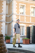 画像をギャラリービューアに読み込む, Nylon combination Stripe Tshirt.