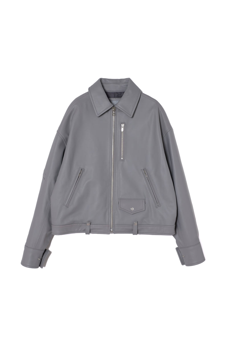 SHEEP LEATHER SINGLE RIDERS JACKET サイズ1 Sheep Leather Single Riders Collared Jacket