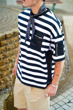 画像をギャラリービューアに読み込む, Nylon combination Stripe Tshirt.