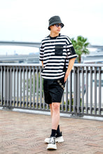 画像をギャラリービューアに読み込む, Nylon combination Stripe Tshirt.