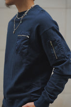 画像をギャラリービューアに読み込む, Nylon combination Sweatshirt.