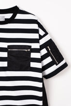 画像をギャラリービューアに読み込む, Nylon combination Stripe Tshirt.