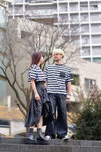 画像をギャラリービューアに読み込む, Nylon combination Stripe Tshirt.