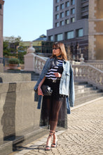 画像をギャラリービューアに読み込む, Nylon combination Stripe Tshirt.