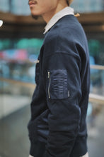 画像をギャラリービューアに読み込む, Nylon combination Sweatshirt.