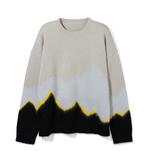 画像をギャラリービューアに読み込む, Intarsia Color Blocking Knit.