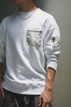 画像をギャラリービューアに読み込む, Nylon combination Sweatshirt.
