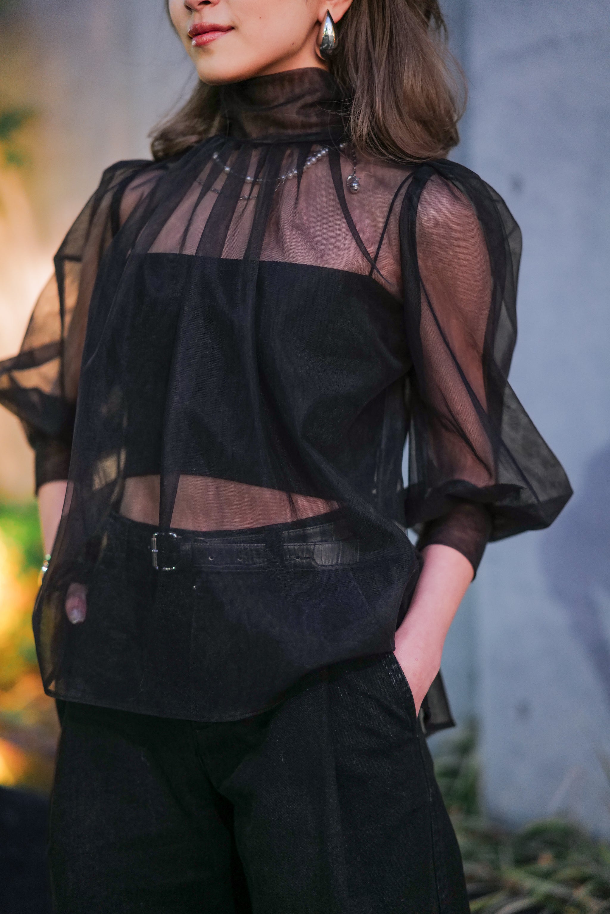 トップス simpti Puff Sleeve Tulle Blouse. Puff Sleeve Tulle Blouse. – Simpti.