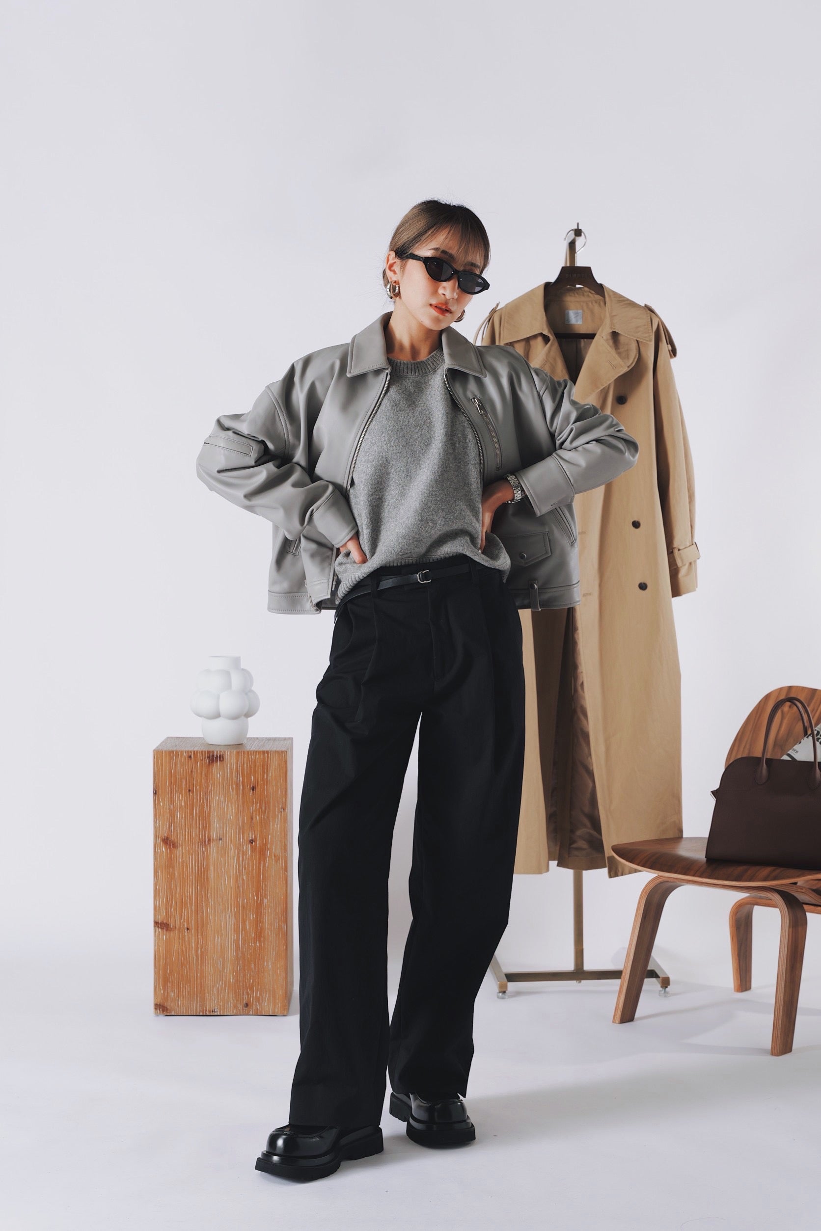 Simpti Weathercross Wide Slacks ブラック S Weathercross Wide Slacks – Simpti.
