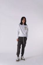 画像をギャラリービューアに読み込む, Nylon combination Sweatshirt.
